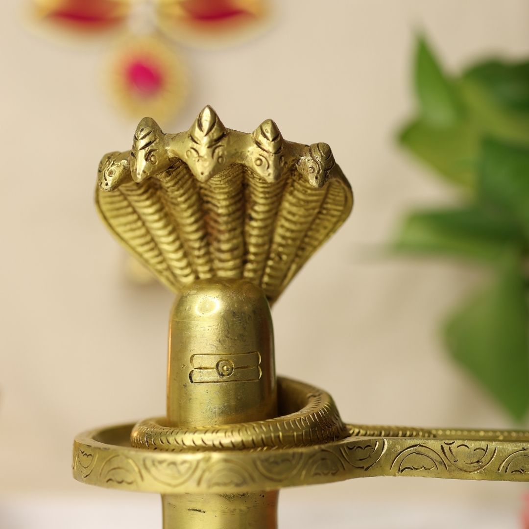 Brass Shivalinga Statue