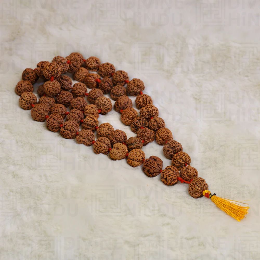 5 Mukhi Nepali Rudraksha Mala – 54+1 Beads