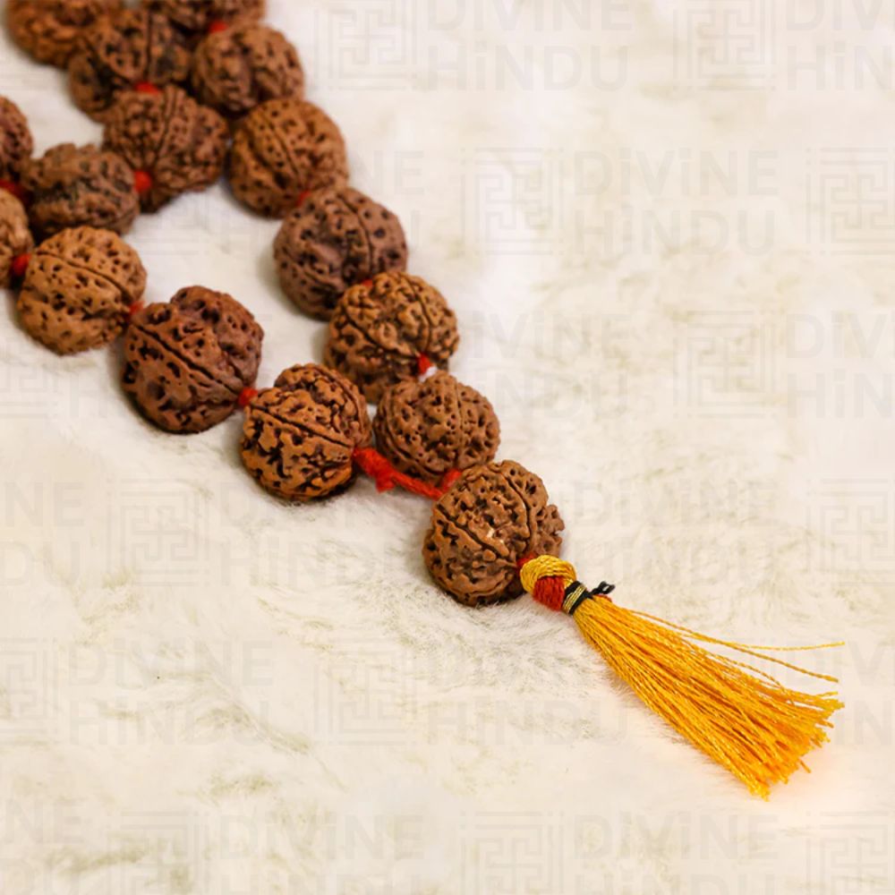 5 Mukhi Nepali Rudraksha Mala – 54+1 Beads