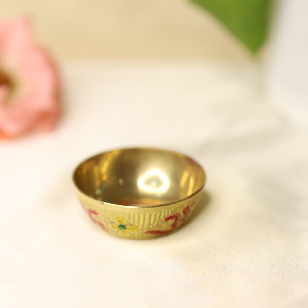 Antique Gold Premium Brass Pooja Thaal (Set of 5)