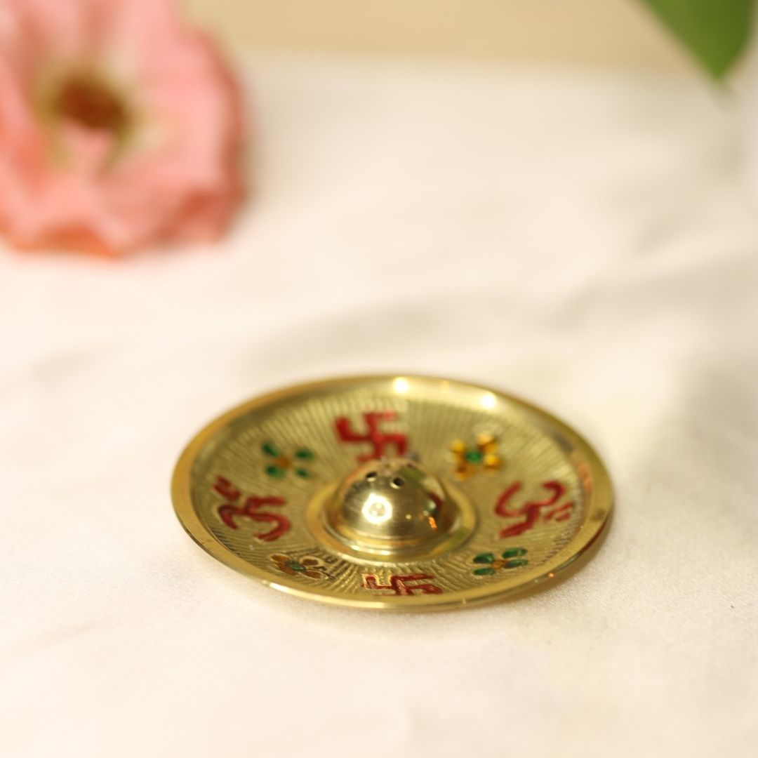 Antique Gold Premium Brass Pooja Thaal (Set of 5)