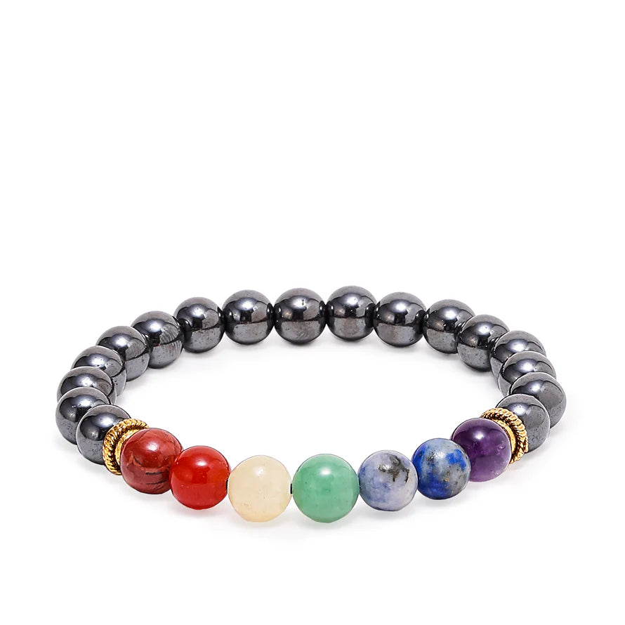 7 Chakra Bracelet Black Tourmaline