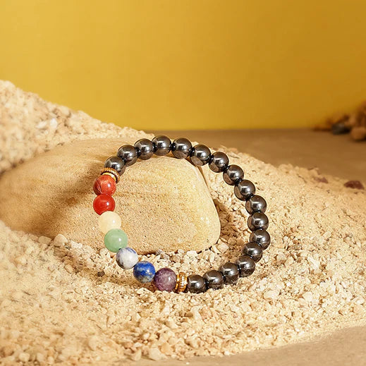 7 Chakra Bracelet Black Tourmaline Creative