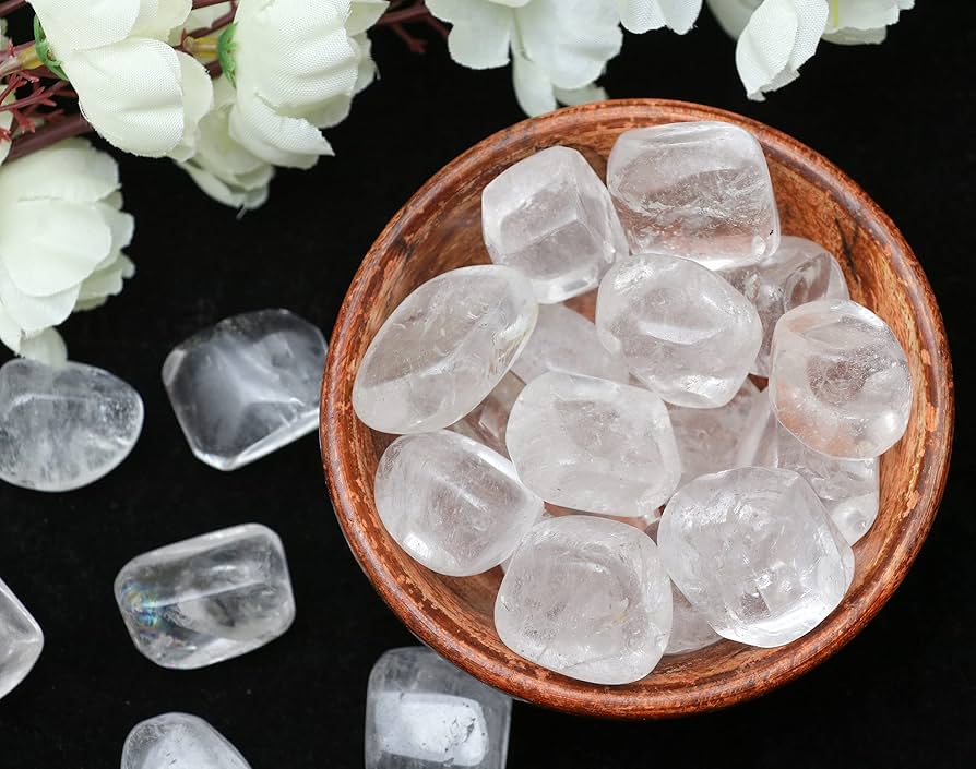 Clear Quartz Crystal Stones - Pack of 5 for energy healing and chakra alignment.