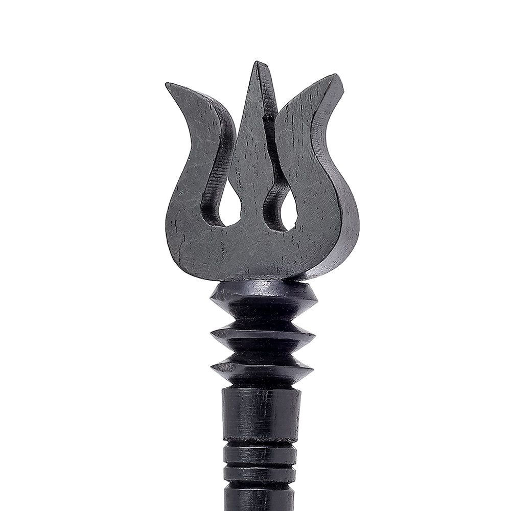 Karungali Shiva Trishool with Base - Crafted from Natural Ebony Wood