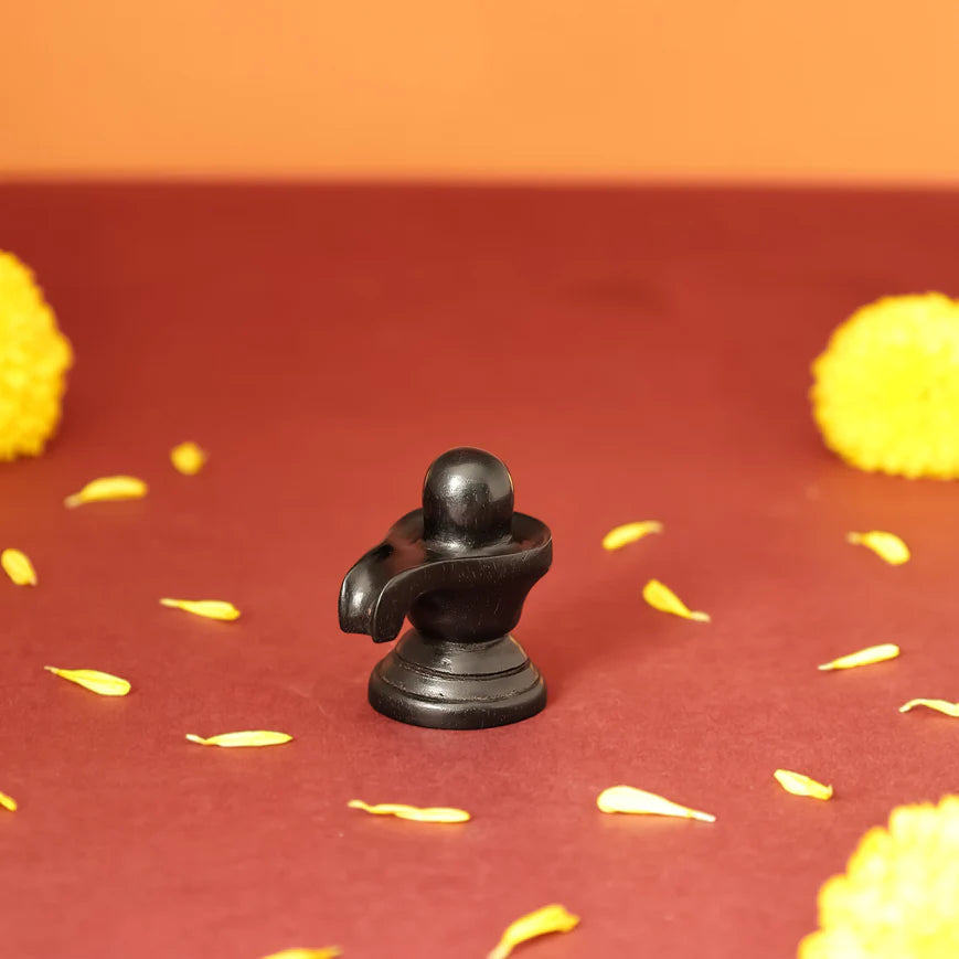 Divine Crystals Shivling Karungali Idol – Ebony Wood