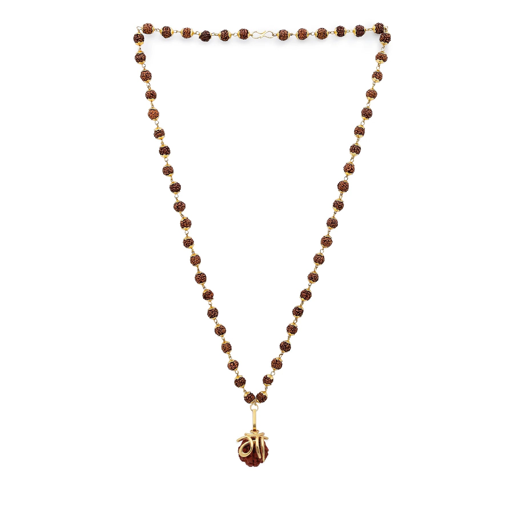 Divine Rudraksha Pendant Necklace with Maa
