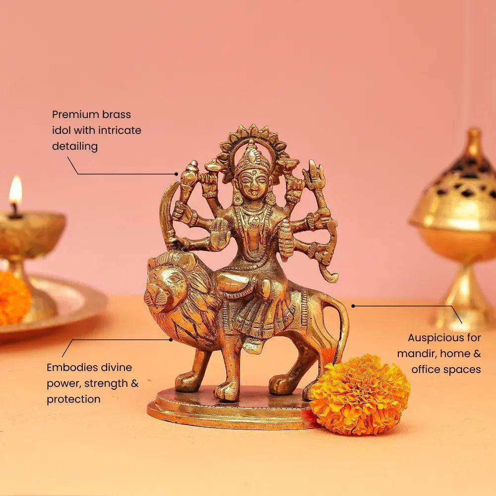 Goddess Maa Durga Brass Idol
