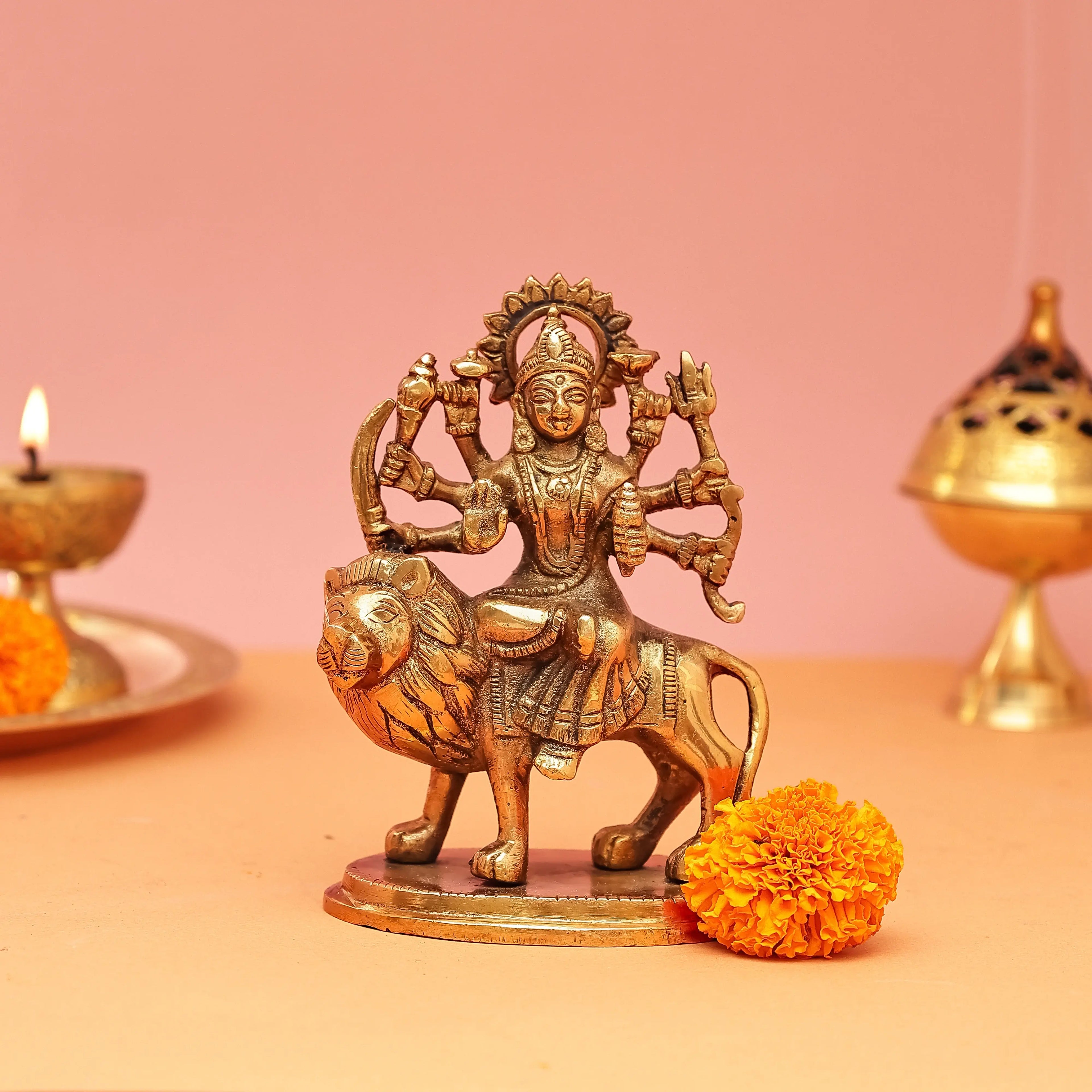 Goddess Maa Durga Brass Idol