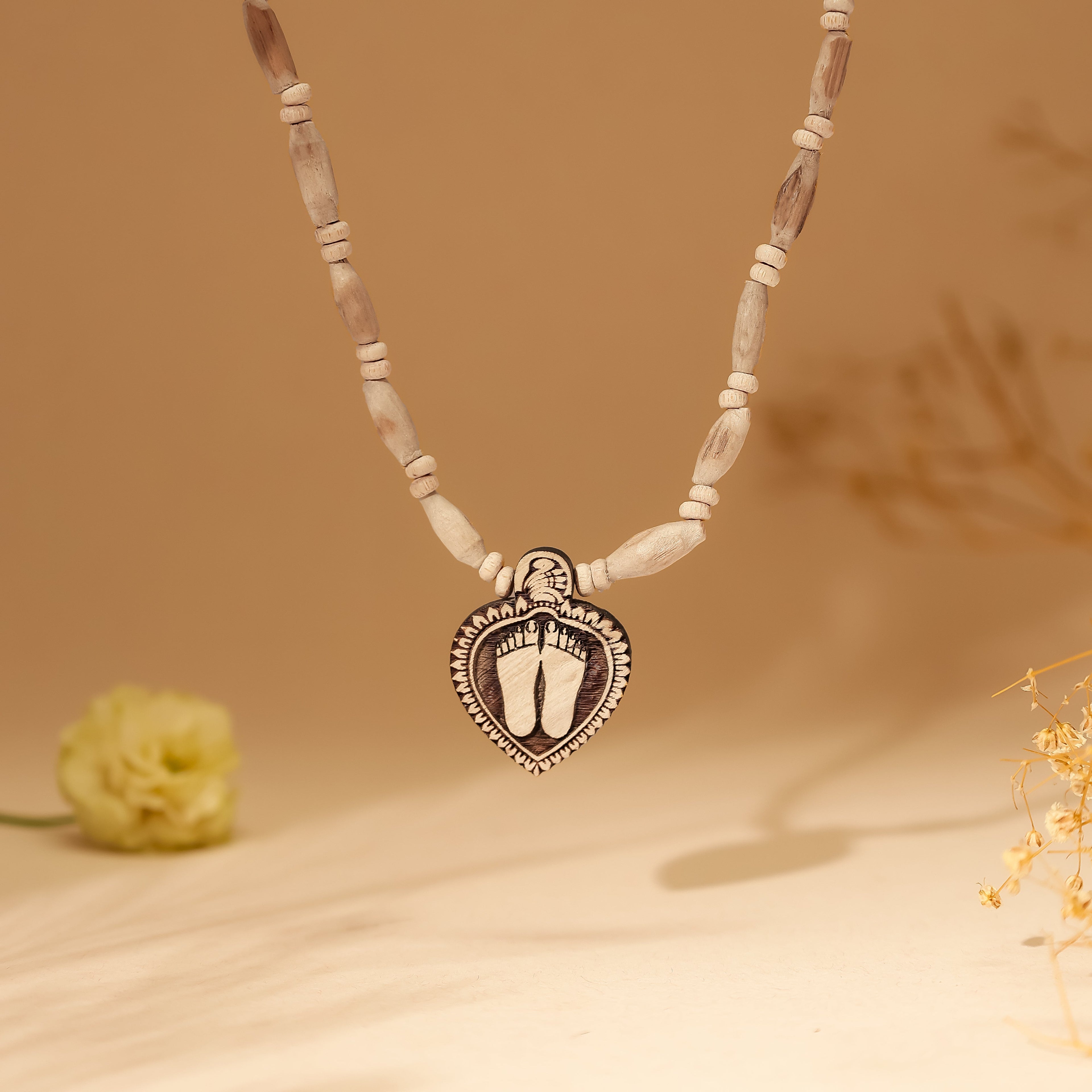 Shri Laxmi Charan Tulsi Mala Pendant | Blessings of Shri Laxmi