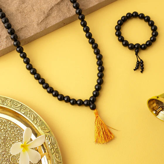 Original Karungali Malai 108-Beads & Karungali Malai Bracelet Combo with Govt. Certification