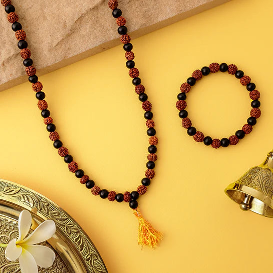 Karungali Rudraksha Mala & Bracelet