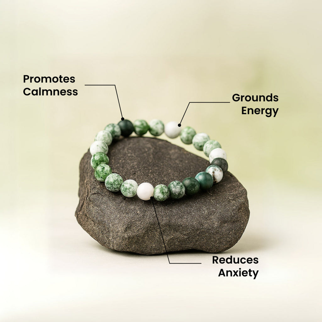 Tree Agate Stone Bracelet