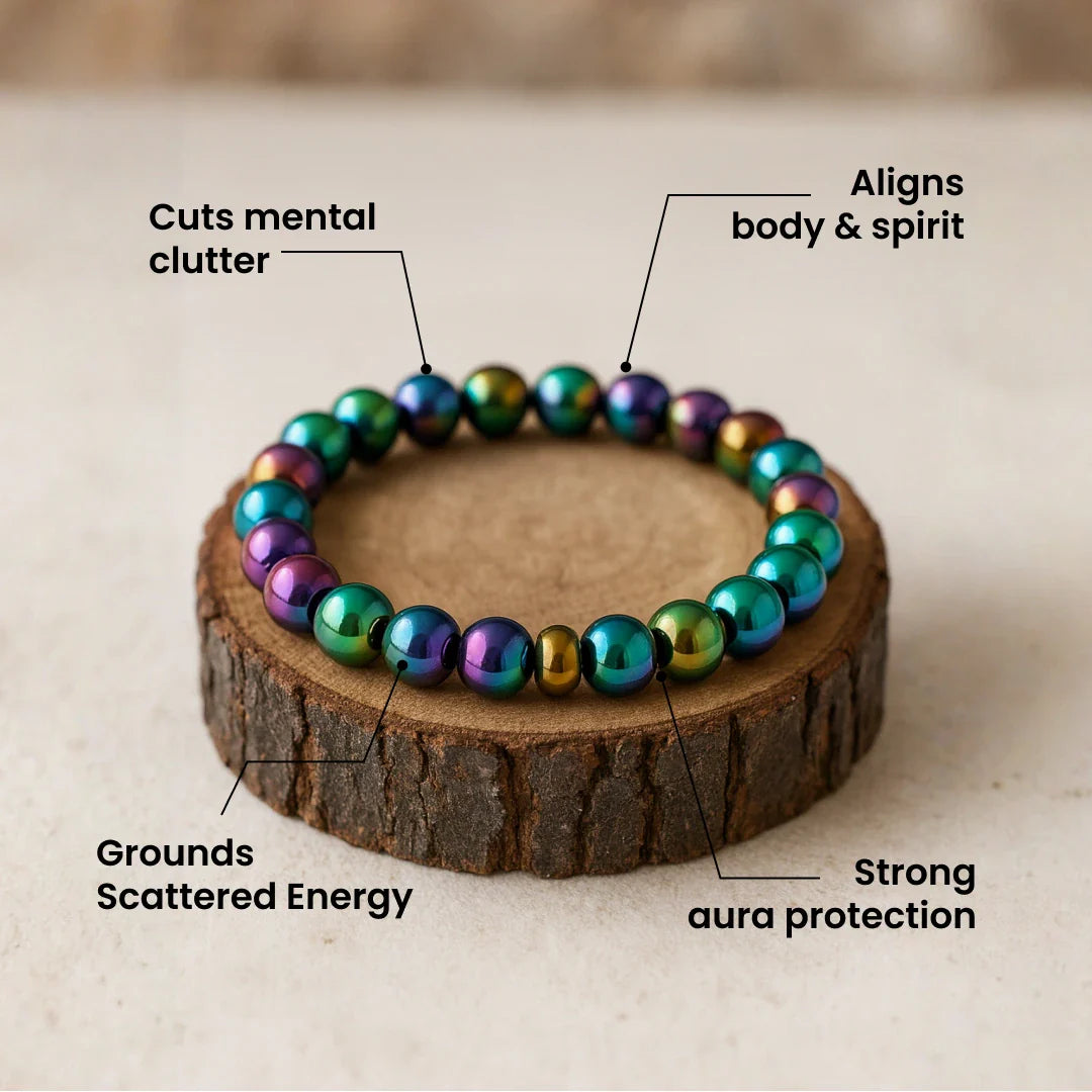 Hematite Aura Stone Bracelet