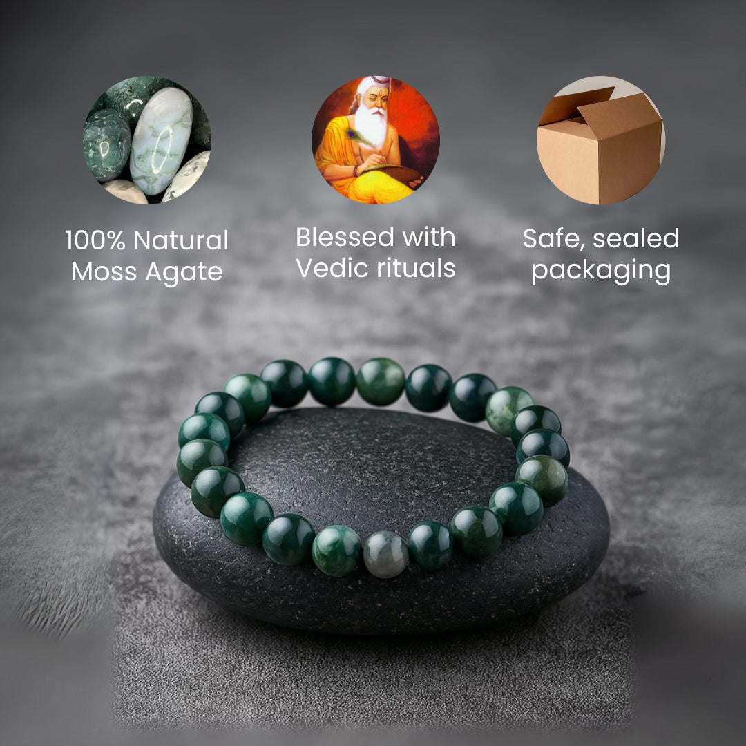 Moss Agate Stone Bracelet Benefits