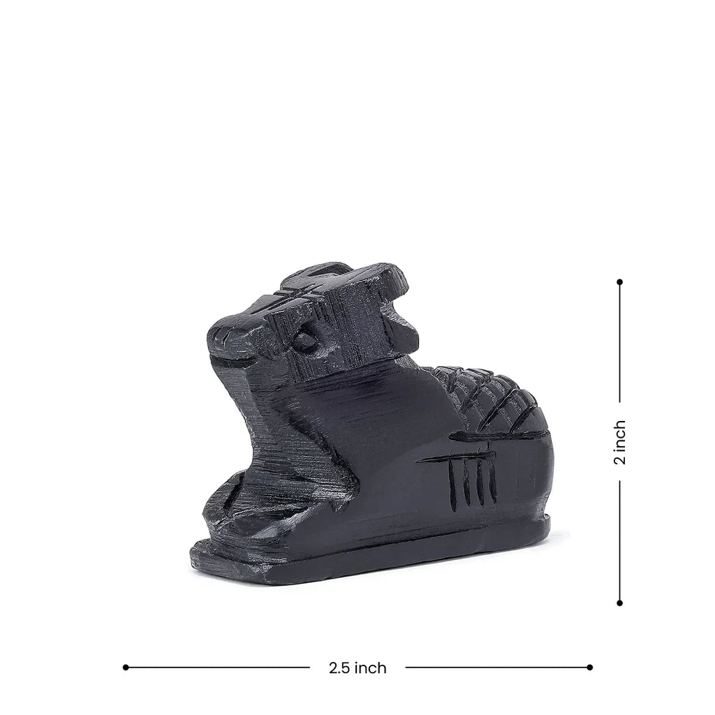 Nandi Statue made from Ebony Wood, Crafted in India.