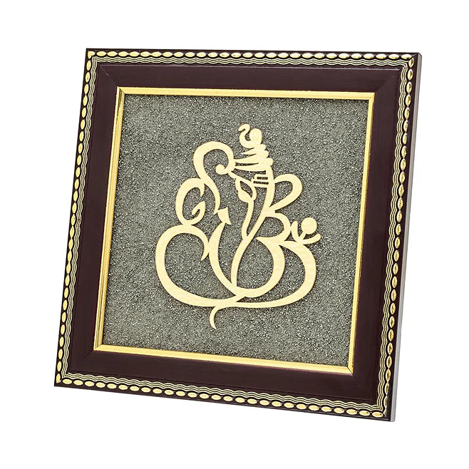 Pyrite Frame With Lord Ganesh Ji