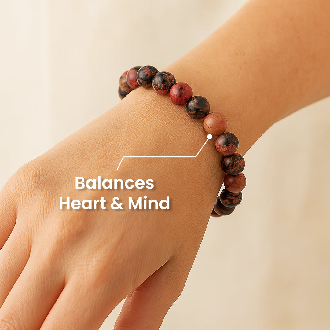 Rhodonite Stone Bracelet for Heart and mind