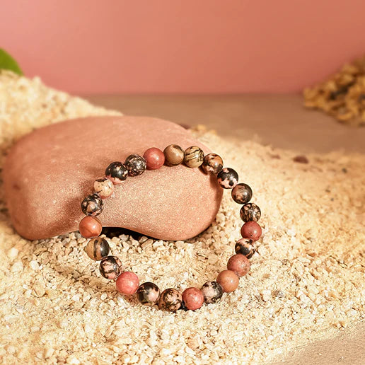 Rhodonite Stone Bracelet Creative