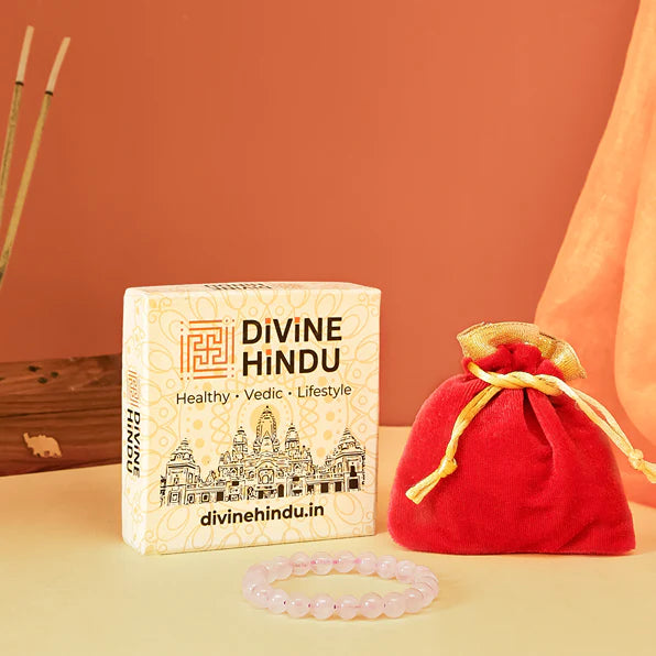 Rose Quartz Stone Bracelet by Divine Crystals