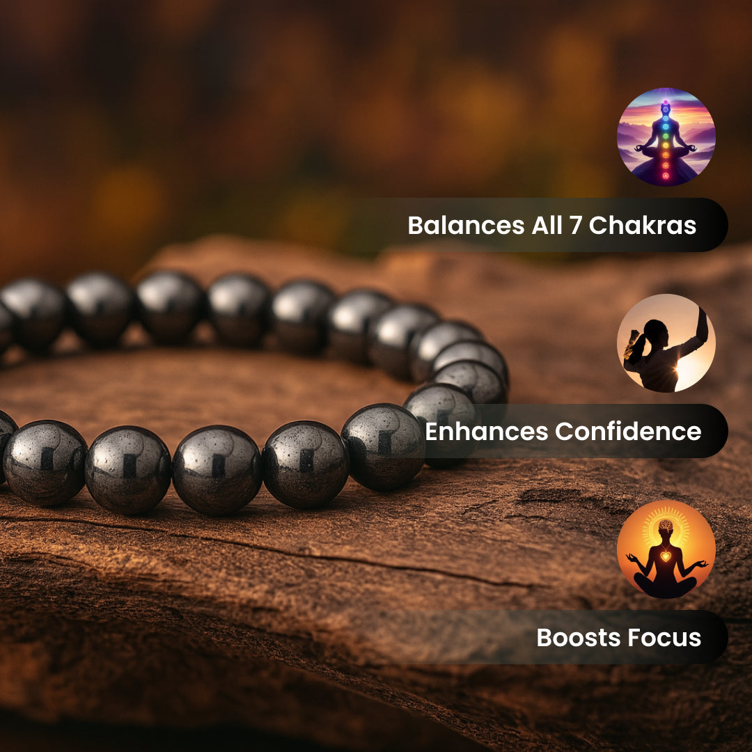 Shungite Stone Bracelet for managing the root chakra