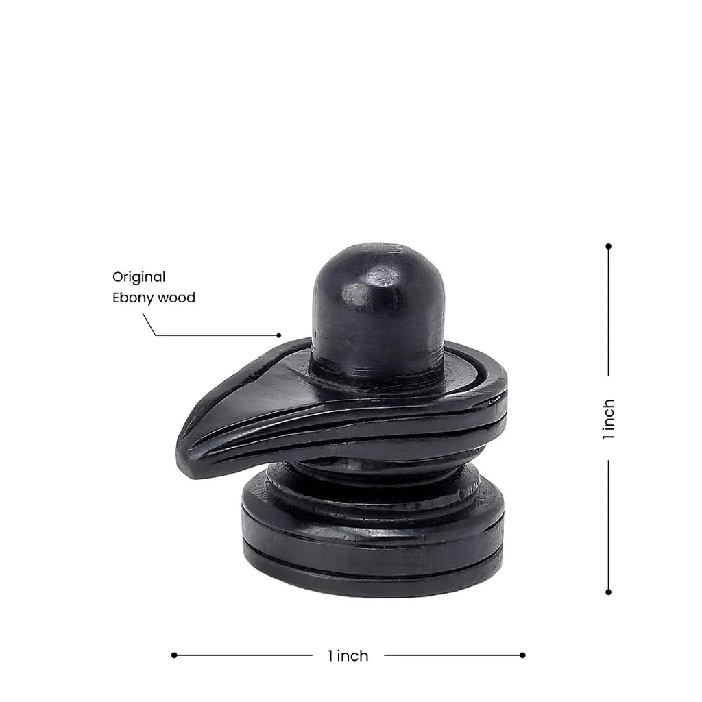 Small Shivling made from Original Ebony Wood, Crafted in India